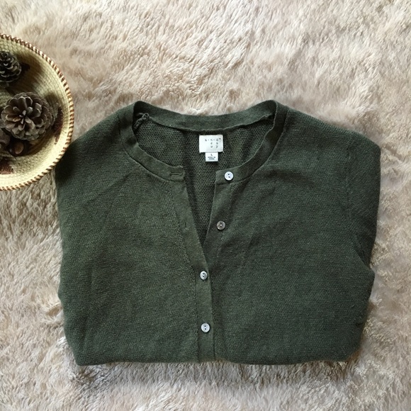 a new day Sweaters - A New Day Olive Green Cardigan Size Large